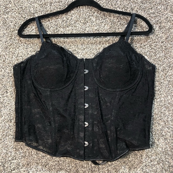 New in package SOLY HUX Plus Size Floral Lace up Overbust Corset Size 2XL - Picture 4 of 8